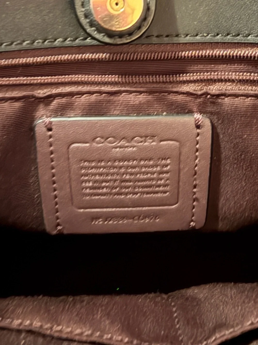 Coach Black Leather Satchel with Gold Hardware - Picture 5 of 5